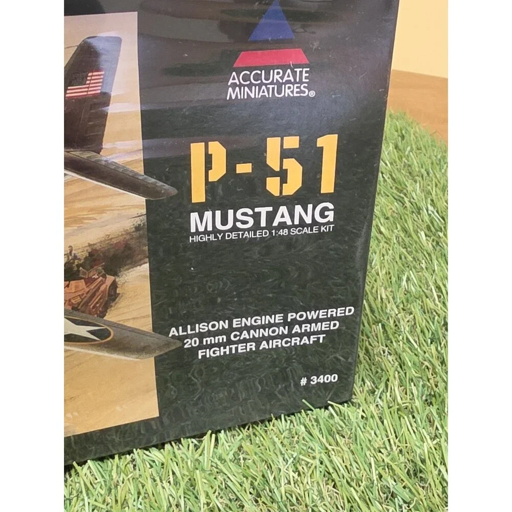 Vtg Accurate Miniatures P-51 Mustang  Highly Detailed 1:48 Model Kit New Sealed - Picture 2 of 12